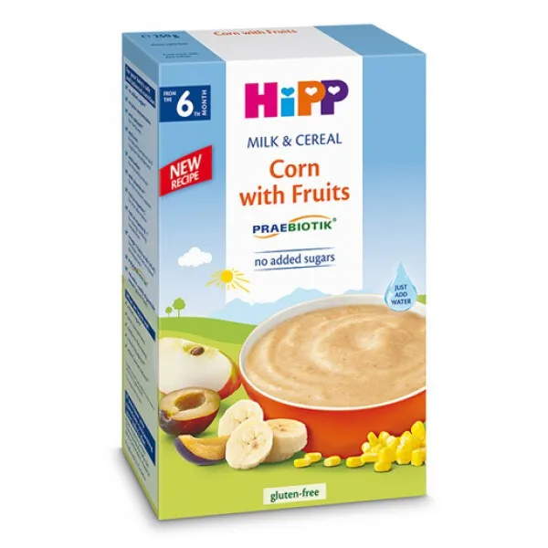 HiPP Каша молочная кукурузная с фруктами (6+ мес.), 250 г - image 1