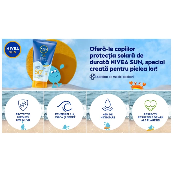 Nivea Sun Kids Ultra Lotiune de protectie solara pentru copii SPF 50+, 150 ml - image 2