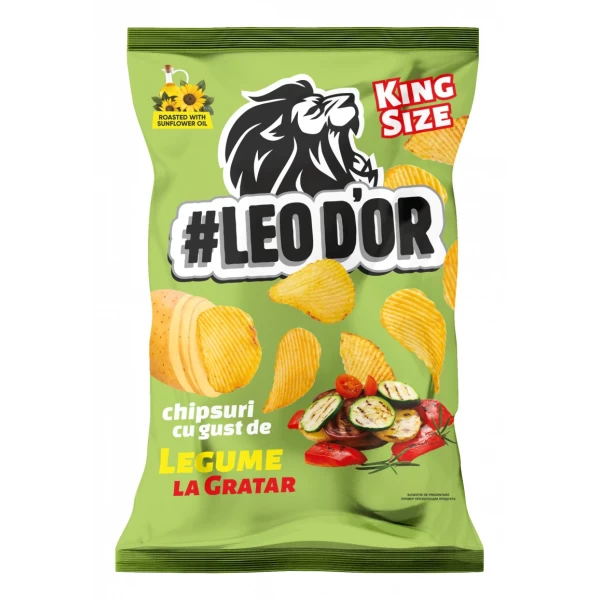 Leodor Chipsuri cu gust de legume la gratar gofrate 130g - image 1