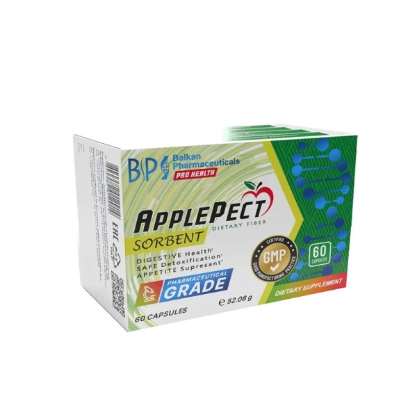 Пищевая добавка ApplePect 750mg 60cap - image 2