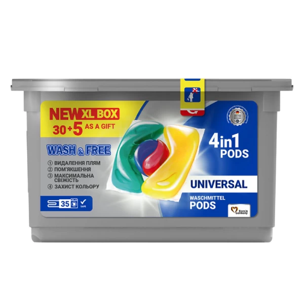 Wash&Free Detergent capsule universal 35 buc - image 1