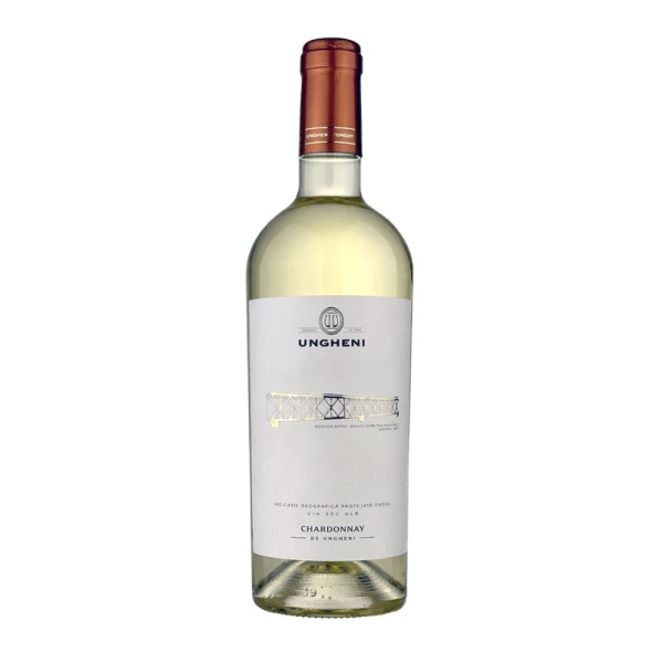 Ungheni Vin alb sec Chardonnay seria bridge sticla 750 ml - image 1