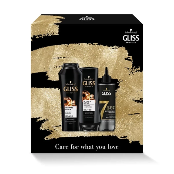Set Cadou Gliss Ultimate Repair (sampon, 250 ml + Balsam, 200 ml + Tratament Express 7 Secunde) - image 1