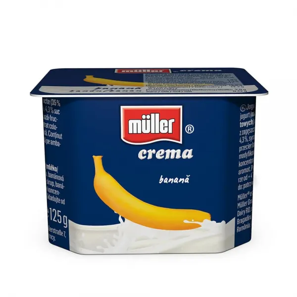 Muller Crema iaurt cu piure de banane 125g - image 1