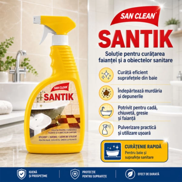 Santic Solutie pentru curatarea blocului sanitar 750 ml spray - image 2