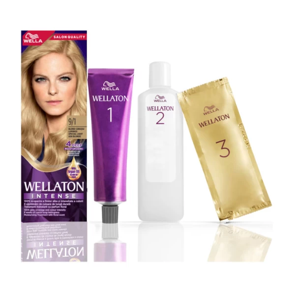 Стойкая краска для волос Wellaton Светлый пепельный блонд 9/1, 110 мл - image 2