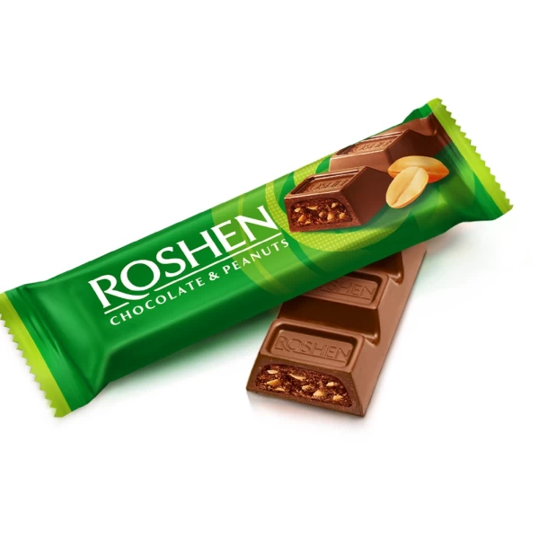 Батончик Roshen Chocolate & Peanuts молочно-шоколадный 29г - image 4