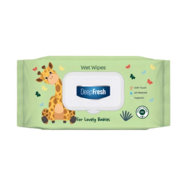 DeepFresh Servetele umede cu capac 72 buc Lovely Baby Giraffe - image 1