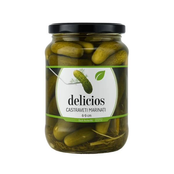 Delicios Conservatie Castraveti marinati (6-9) 720 ml - image 1
