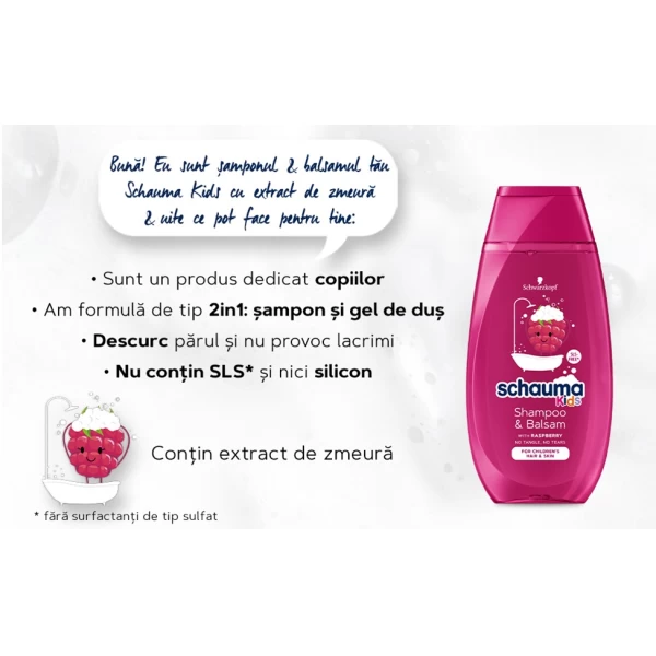 Schauma Sampon Kids Zmeura 400 ml - image 2