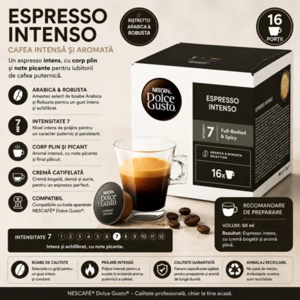 Nescafe Dolce Gusto Cafea capsule Espresso Intenso 16 capsule 112 g - image 2