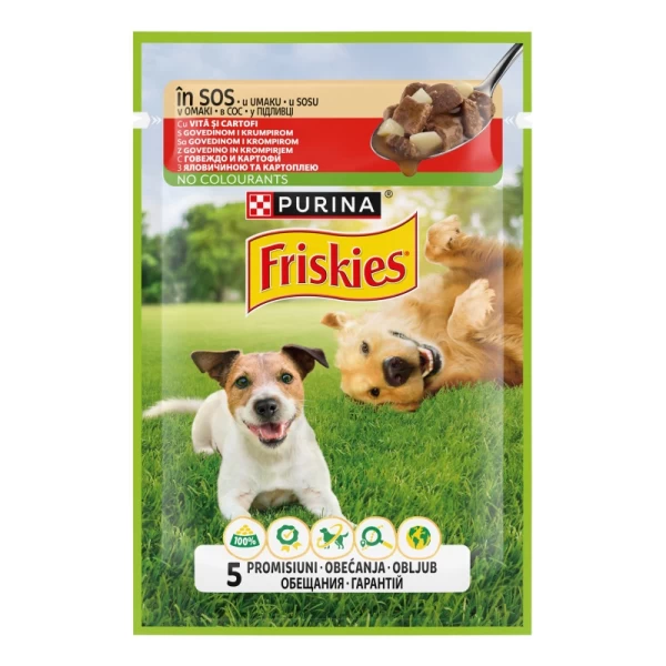 Friskies Влажный корм для собак с говядиной и картофелем в соусе 85 г - image 1