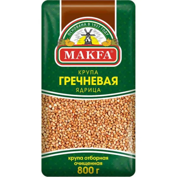 Крупа гречка Макфа ядрица 800 г - image 1