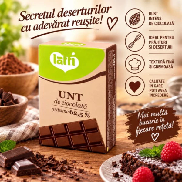 Latti Unt de ciocolata 62,5%, 180 g - image 2