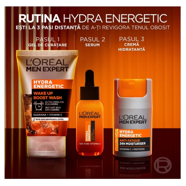 L'Oreal Paris Men Expert Hydra Energetic Охлаждающий очищающий гель для мужчин, 100 мл - image 4