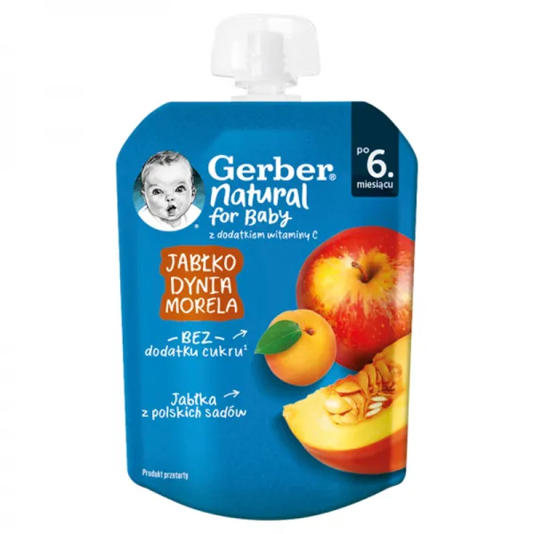 Gerber Пюре Яблоко, тыква и абрикос (6 м+) 80 гр. - image 1