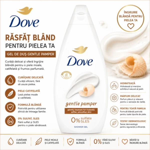 Dove Гель для душа Essential Care Gentle Pamper 450 мл - image 2