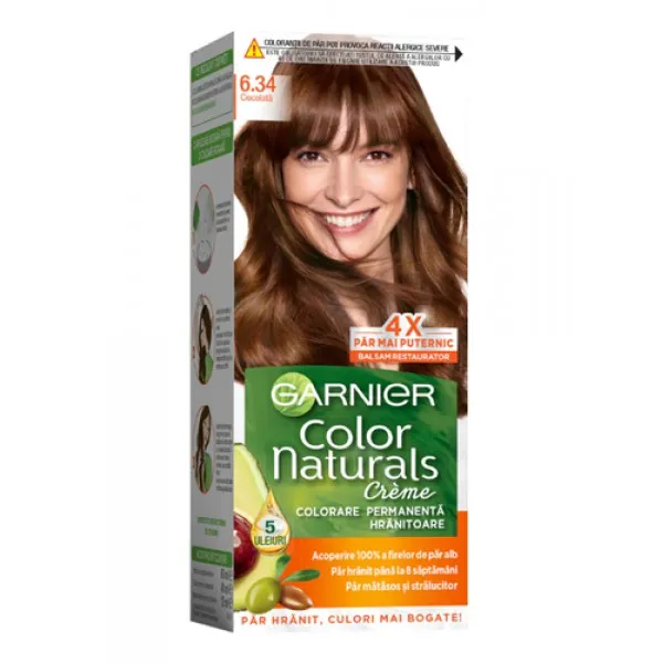 Стойкая краска для волос с аммиаком Garnier Color Naturals 6.34 Шоколад - image 1