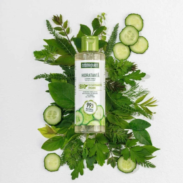 Cosmeplant Тонизирующий лосьон Увлажняющий огуречный 200 мл - image 3