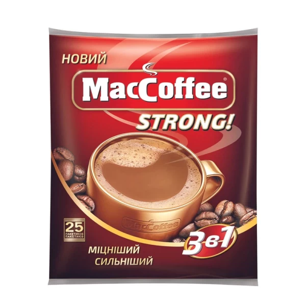 MacCoffee Растворимый кофе 3in1 strong 25 шт*16 г - image 1