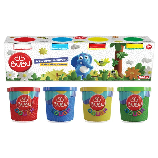 Plastilina de modelat in borcanele, 4 x 125 g - image 2