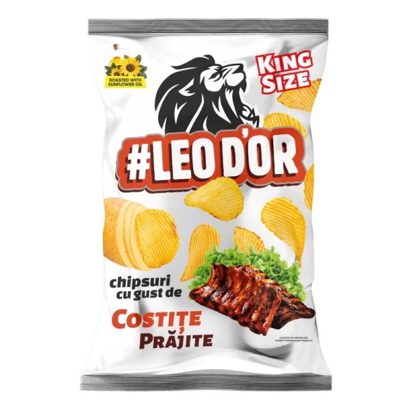 Leodor Chipsuri cu gust de costite prajite 100g - image 1