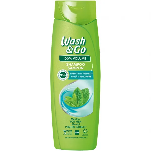 Wash&Go Sampon 400ml cu extract de menta - image 2
