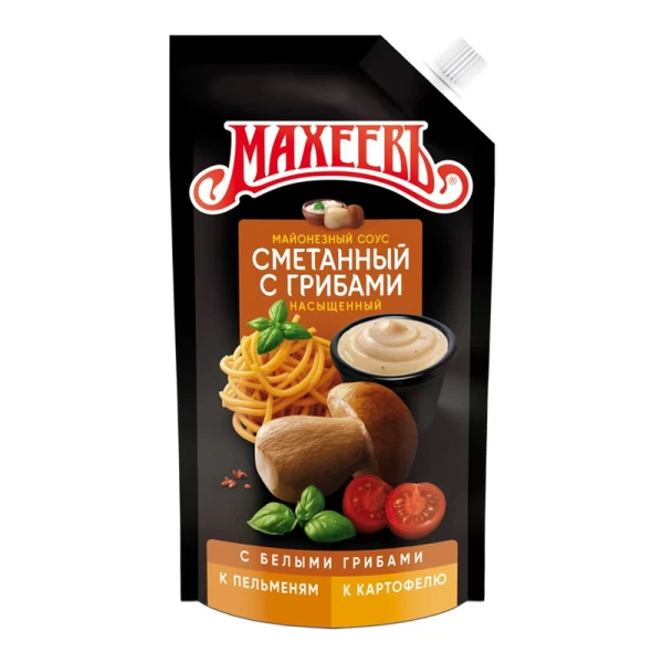 Maheev Sos de maioneza cu smantana si ciuperci 50%, 200 ml - image 1
