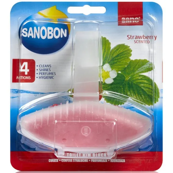 Sano Toilet Block 55gr Fresh Strawberry - image 1