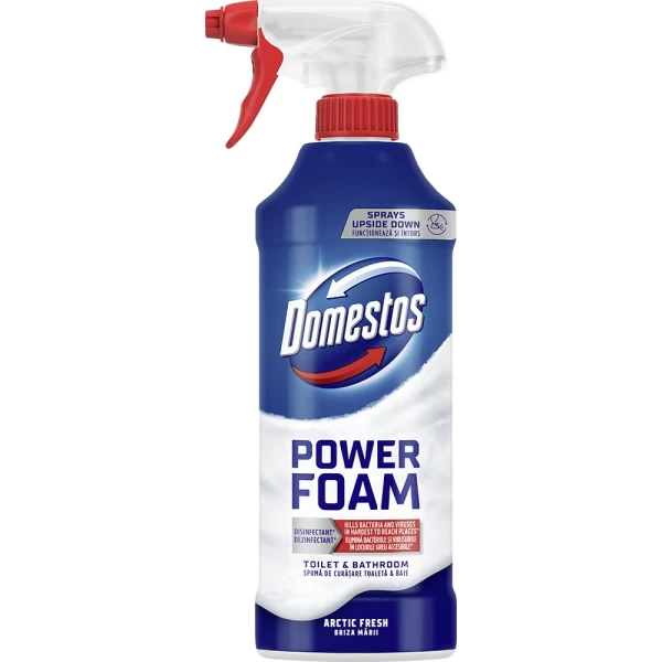 Domestos Power Foam Пена для чистки туалета и ванной  Arctic Fresh 435 мл - image 1