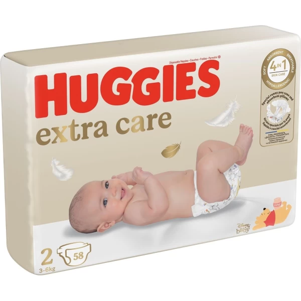 Huggies Scutece Extra Care 2 ( 3-6 kg) 58 buc - image 1