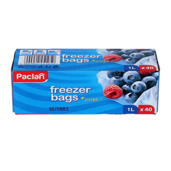 Paclan Пакеты для замораживания, 1 л, 40 шт - image 1