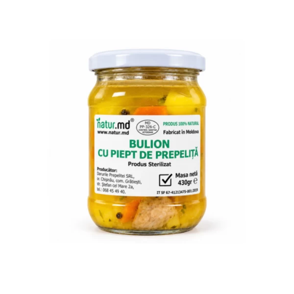 Darurile prepelitei Bulion cu piept de prepelita 430 g - image 1