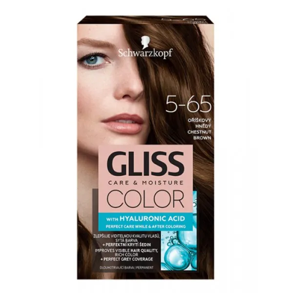 Gliss Color Vopsea de par 5-65 Saten Castaniu - image 1
