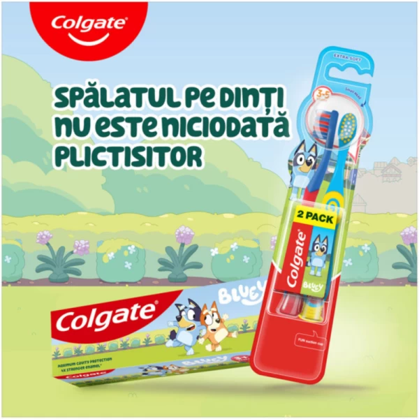 Colgate Periuta de dinti Extra Soft 1+1 pentru copii, varsta 2-6 ani - image 3