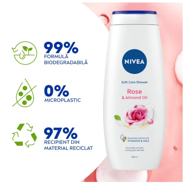 Nivea Gel de dus Care & Roses & Harmony 750 ml - image 3