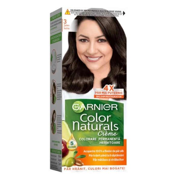 Garnier Color Naturals Vopsea de par 3 Saten Inchis - image 1