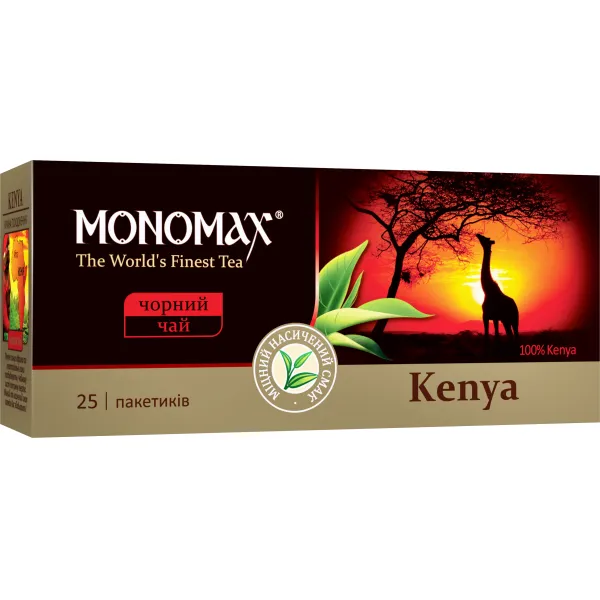 Чай черный пакетированный Мономах Kenya Tea 25 х 2 г - image 1