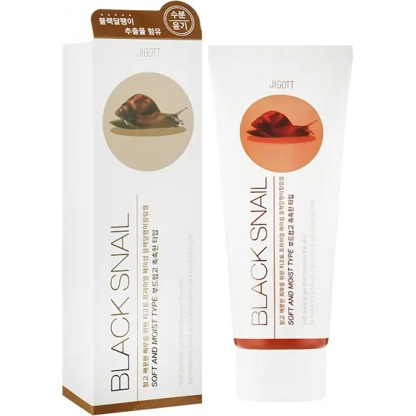 Jigott Gel Peeling Premium cu extract de mucus de melc negru 180ml - image 1