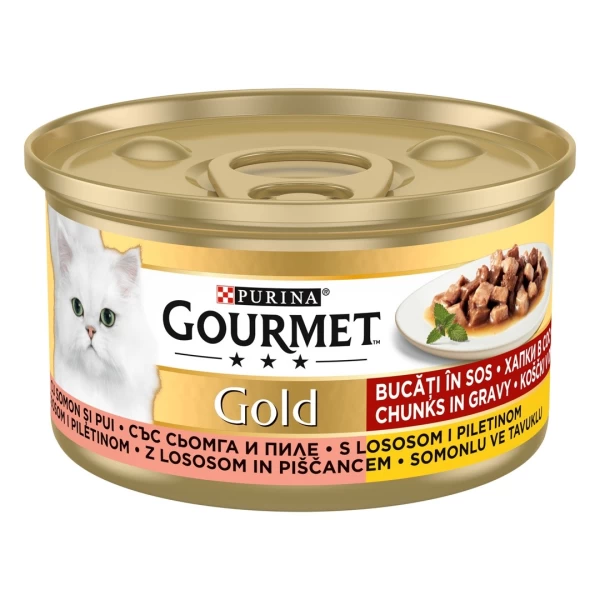 Gourmet Gold conserva pentru pisici (pui,somon) 85g - image 1