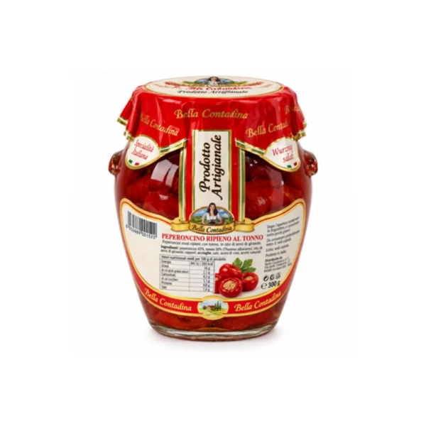 Bella Contadina Ardei iuti umpluti cu ton in ulei 314 ml - image 1
