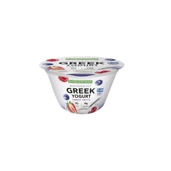 Evrofarma Iaurt grecesc 0% cu capsuna 150g - image 1