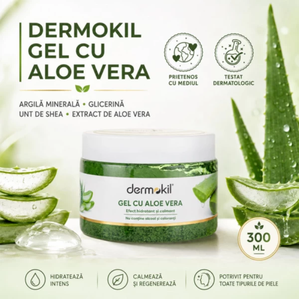 Dermokil Gel pentru corp 300 ml Aloe Vera - image 2