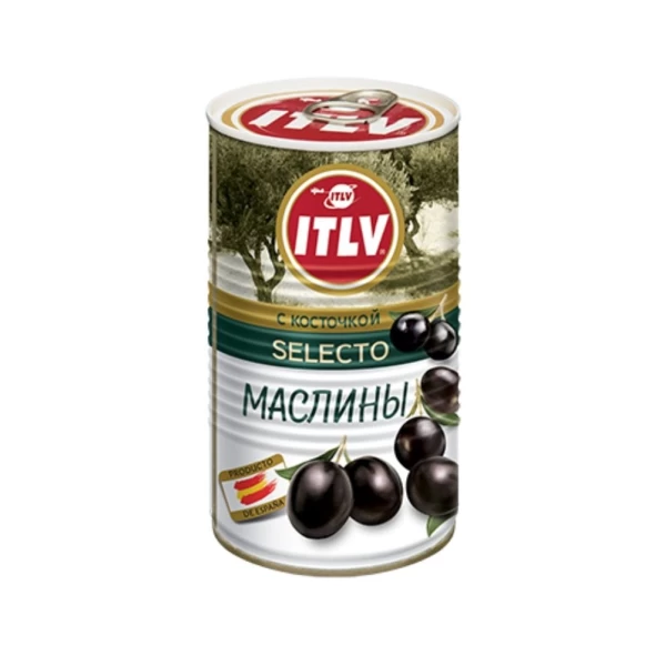 Masline negre cu simbure, Itlv (190g - 280/320) 370ml - image 1