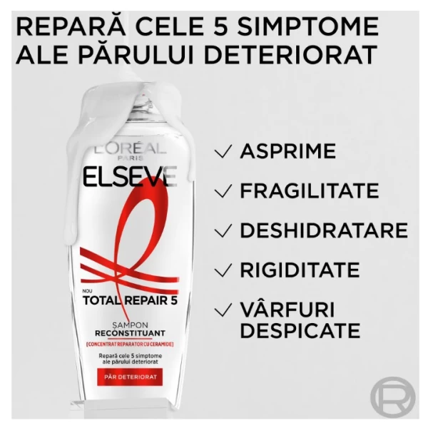 L'Oreal Paris Elseve Total Repair 5 шампунь для поврежденных волос, 400 мл - image 5