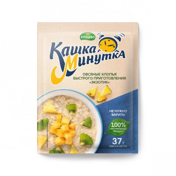 Fulgi de ovaz cu fructe Exotic punga Kaska-minutka 37g - image 1