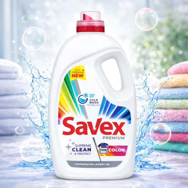 Savex Detergent lichid 4.5L Premium Color, 100 spalari - image 2