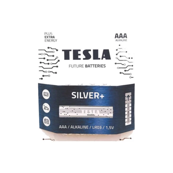 Tesla Baterii AAA SILVER+ ( LR03 / BLISTER FOIL 4 PCS) - image 1