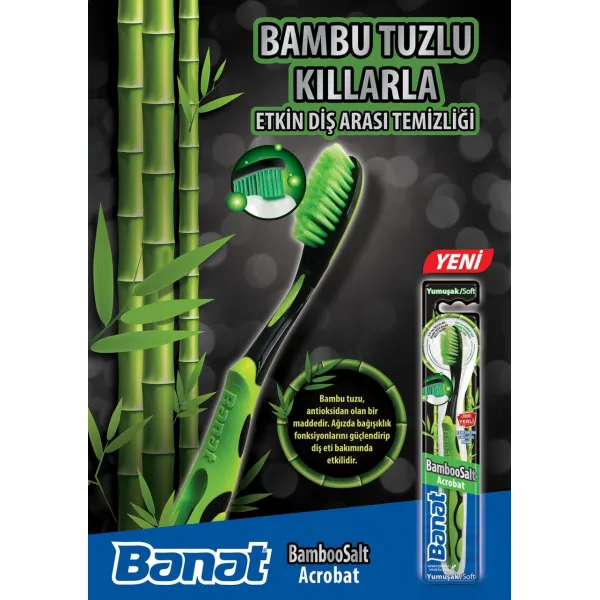 Banat Perie pentru dinti Acrobat Bamboo Salt, Soft - image 2