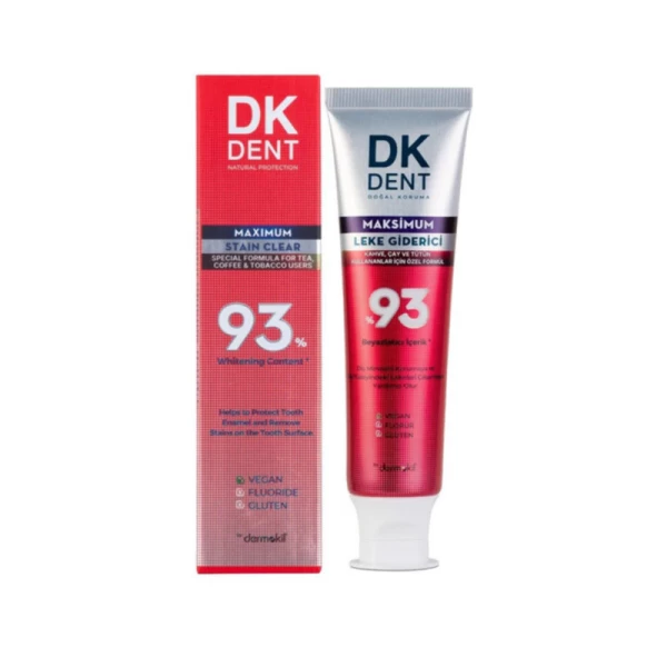 Dk Dent Pasta de dinti 93% Maximum Stain Clear 75ml - image 1